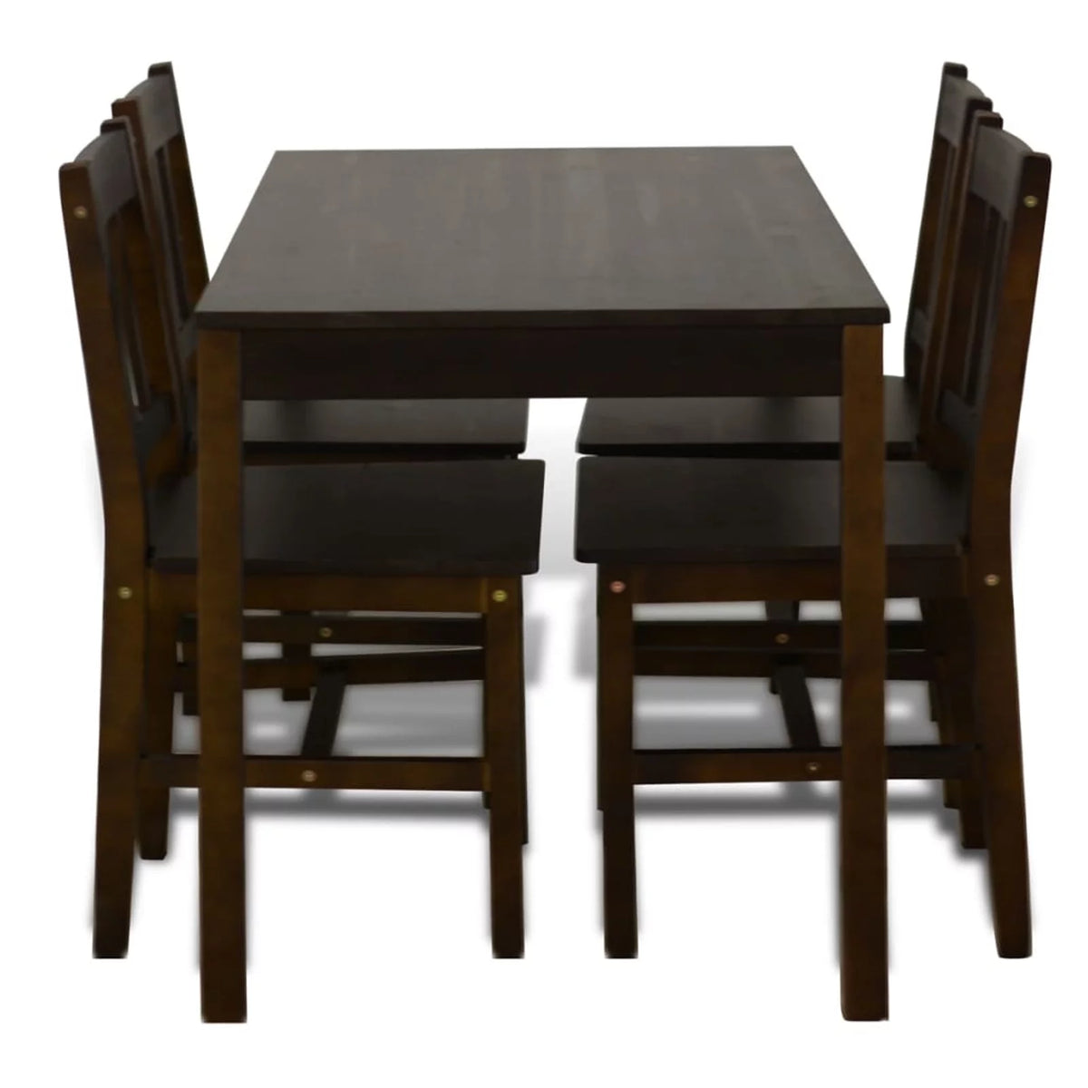 Wooden Dining Table with 4 Chairs Brown C59345