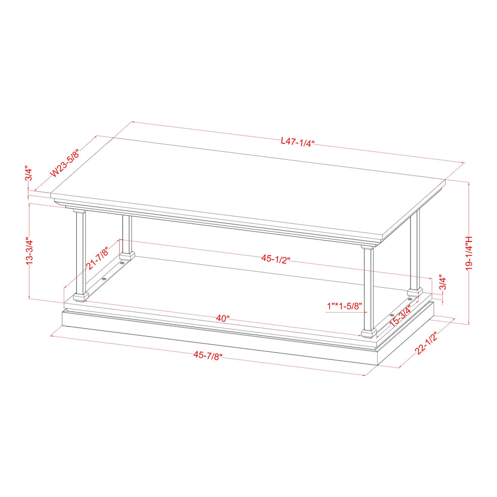 3-Piece Antique Gray Coffee Table Set R2460