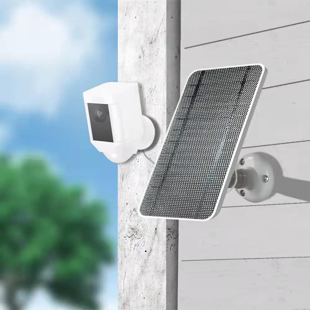 Solar Panel for Spotlight Cam Battery and Stick Up Cam Battery, Weatherproof Continuous Power Supply with 13 FT Cable and Adjustable Wall Mount (2 Pack) A789878