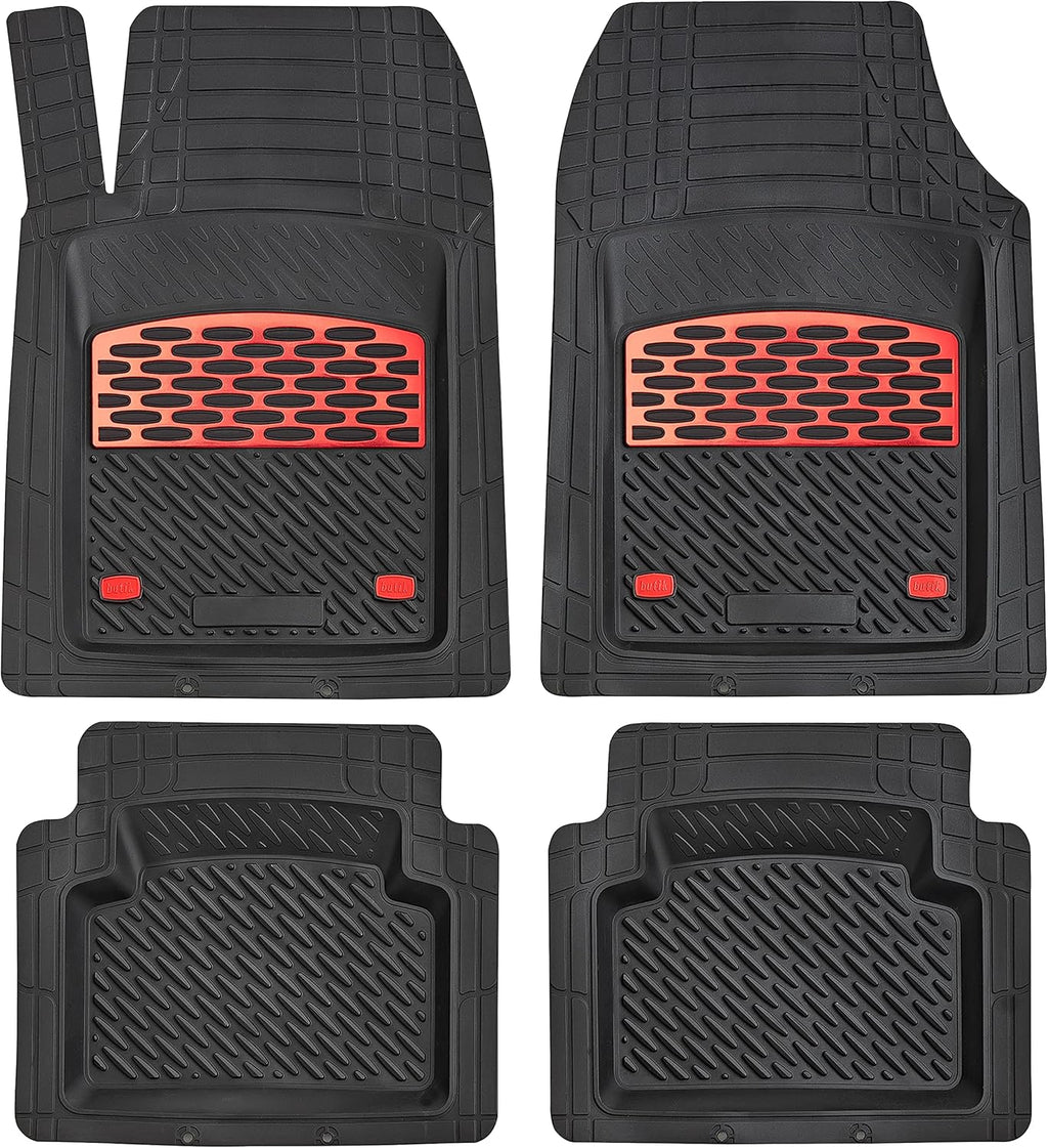 Silver 5-Piece Heavy-Duty Automotive Floor Mat V51526