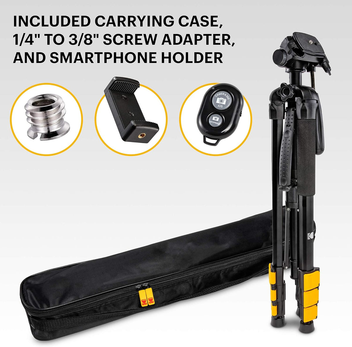 2-in-1 Aluminum Tripod & Monopod with Quick-Release Plates O991