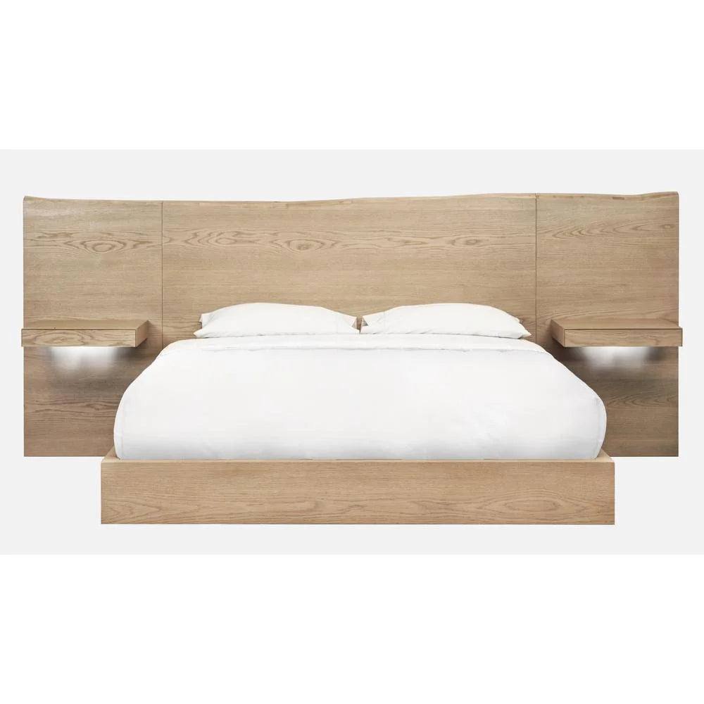 Live Edge Wall Bed with Floating Nightstands W4492