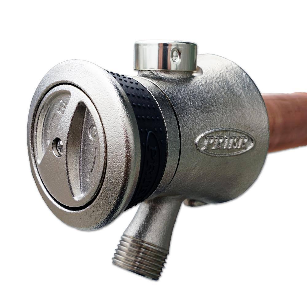 10x22 Single Handle Hot & Cold Mixing Hydrant, Satin Nickel L416