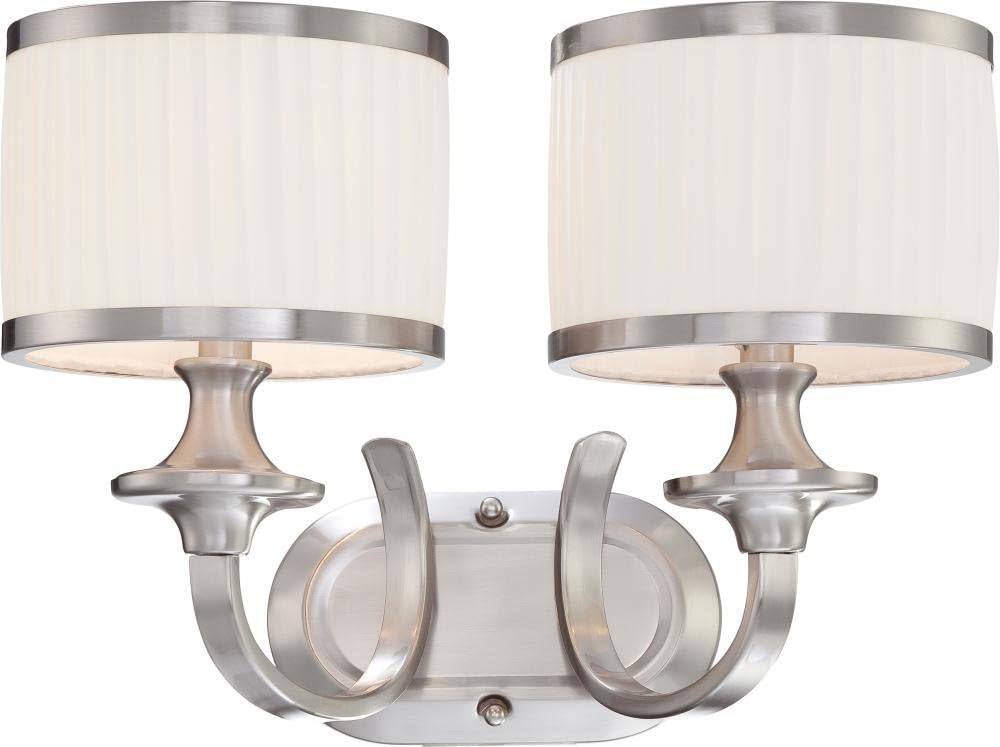 Brushed Nickel Two Light Vanity J57656