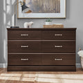 6 Drawer Espresso Dresser P582