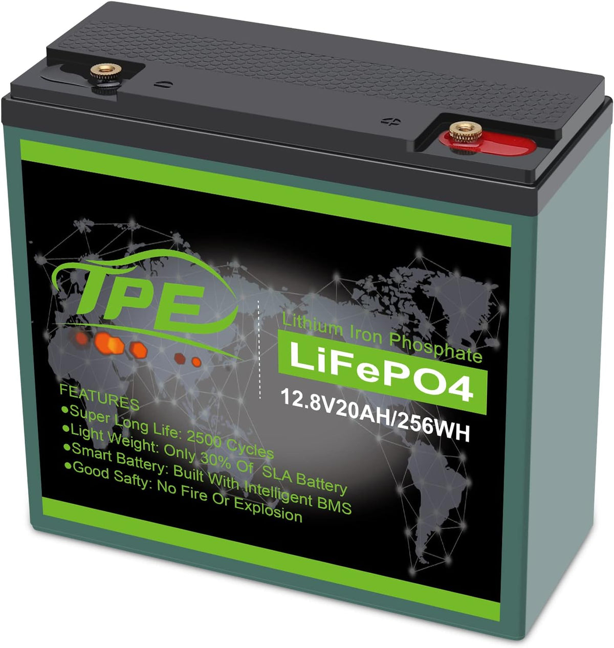 12V 20Ah LiFePO4 Lithium Battery Pack of 2 V6822