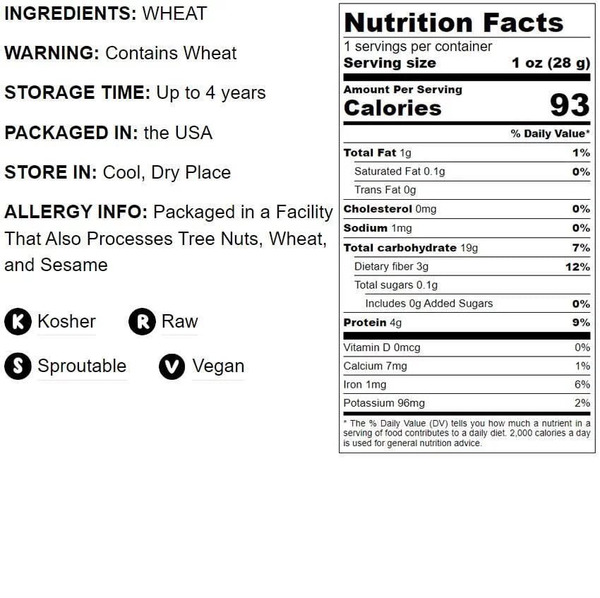 20 Pounds Raw Wheat Berries Y475
