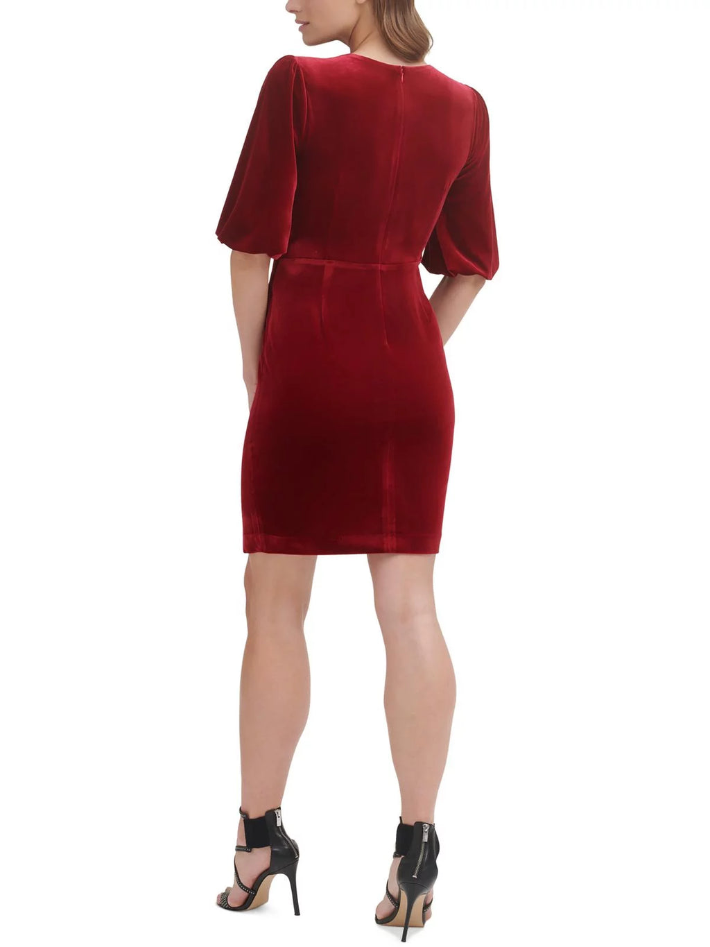 Ruched Faux Wrap Dress B795263