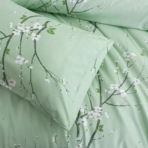 Queen Fluffy Soft Microfiber Floral Comforter Set with 2 Pillowcases R4489