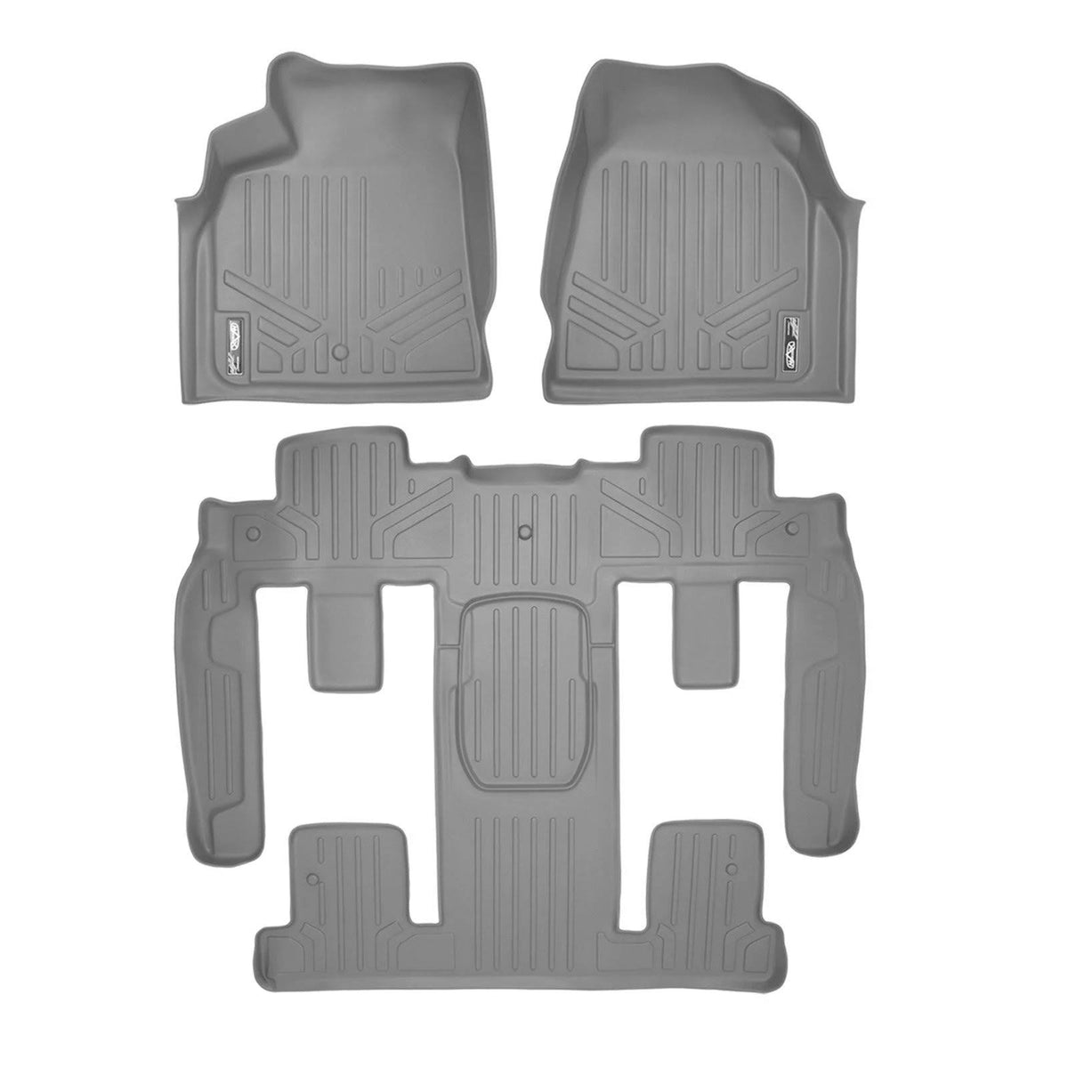 Grey 3 Row Floor Mats Liner Set M595