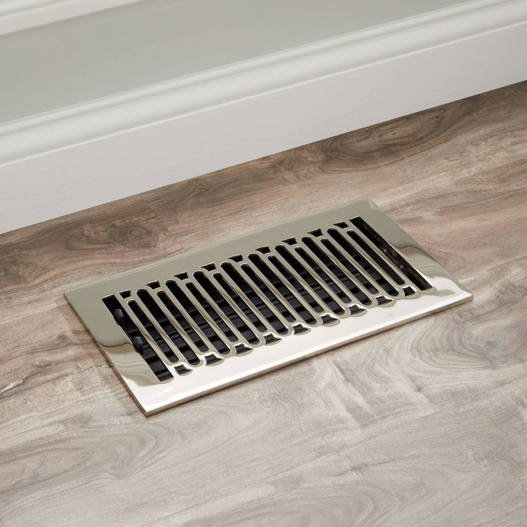 Polished Nickel Brass Floor Register Y724