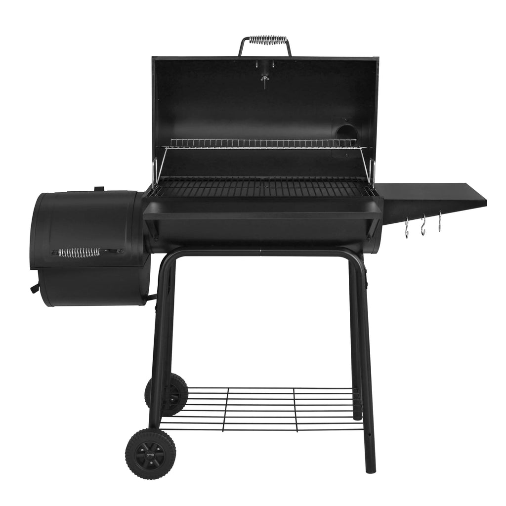 Steel Charcoal Grill with Offset Smoker D451