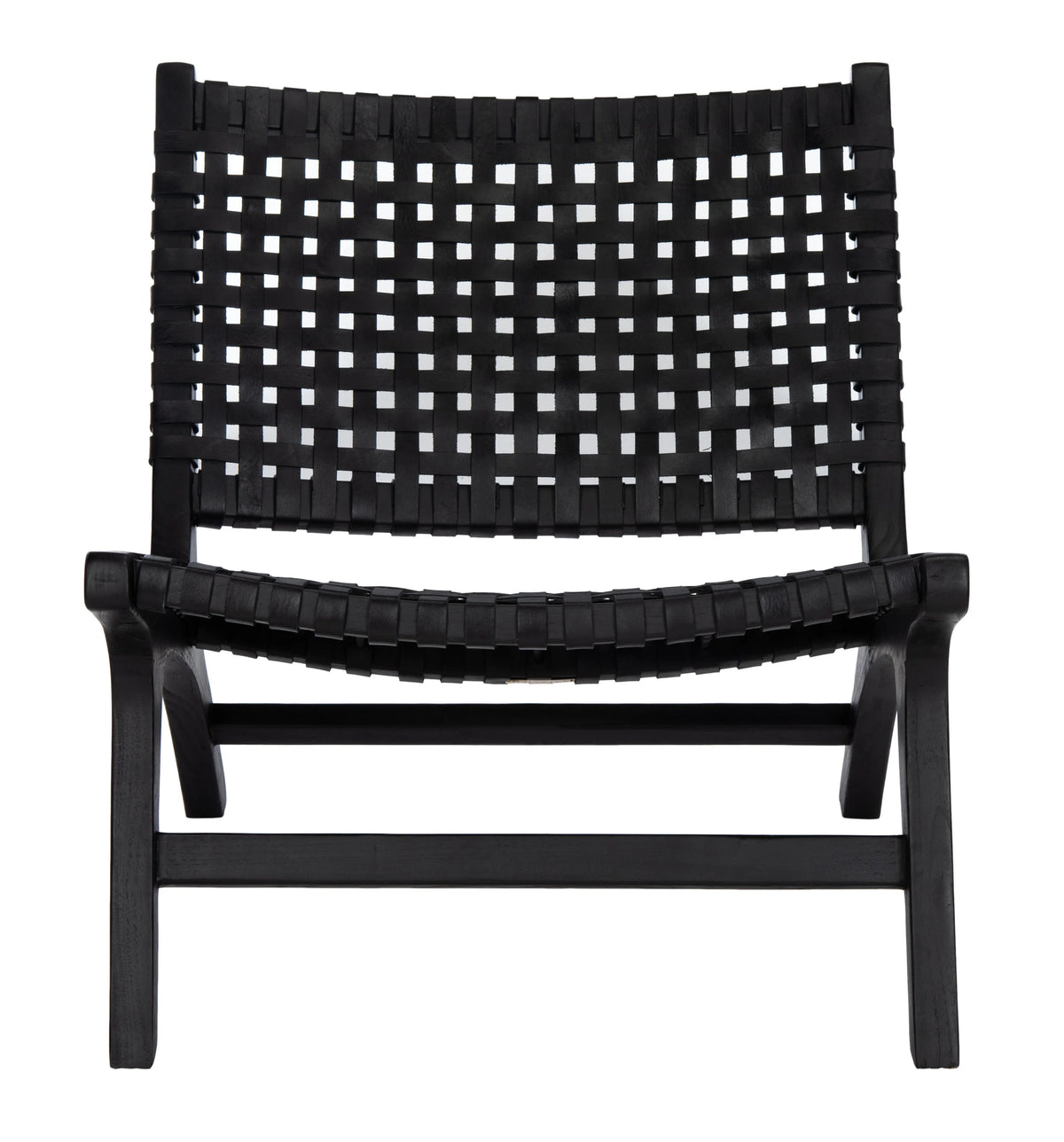 Black Leather Accent Chair W1988