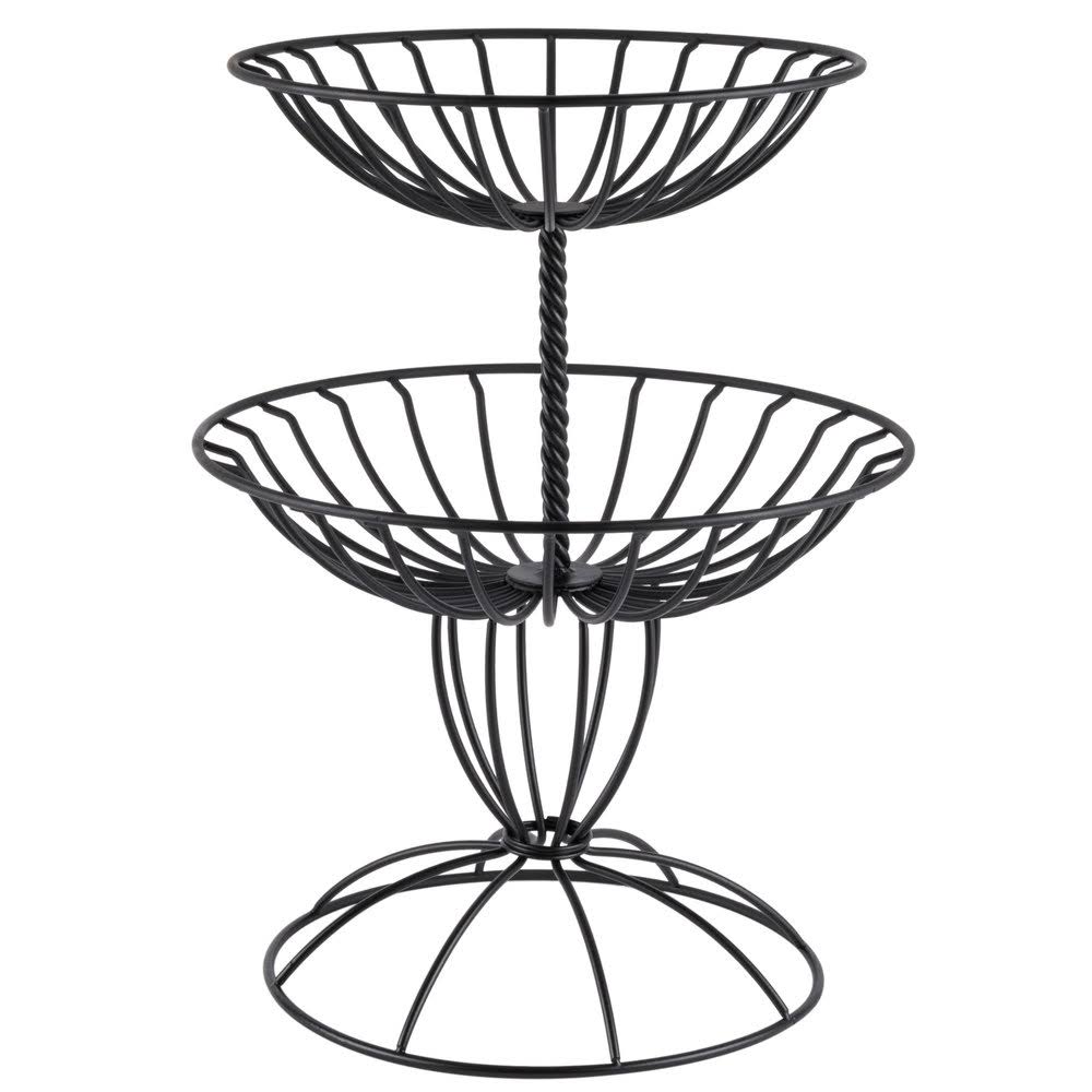 Two Tier Wrought Iron Food Baskets T6934