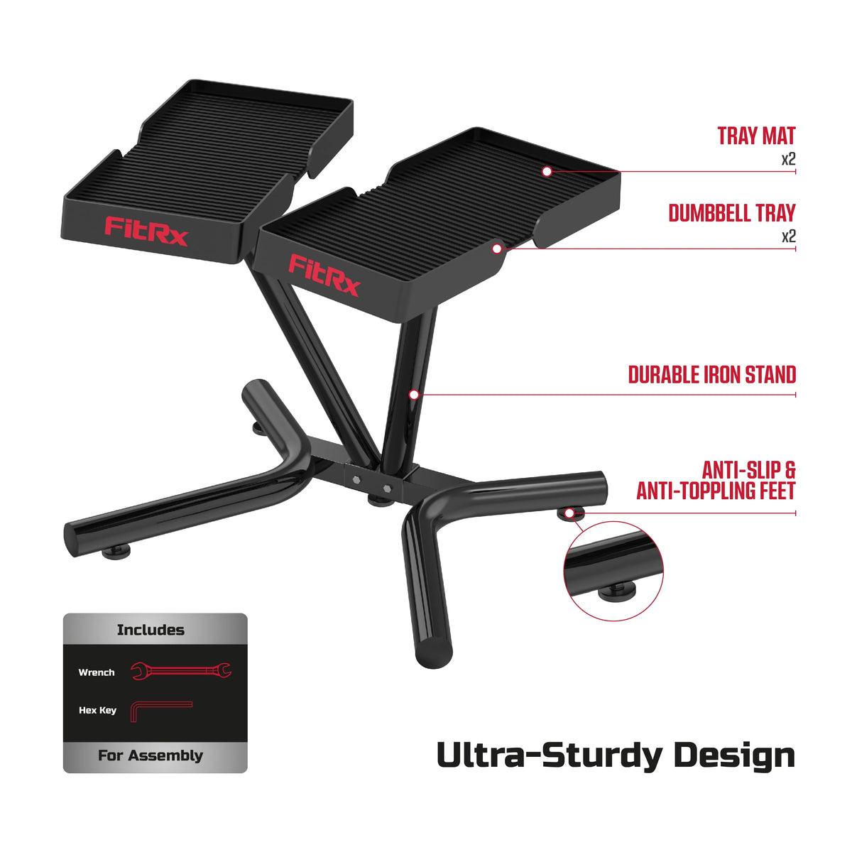 Dumbbell and Kettlebell Weight Rack Stand J79675