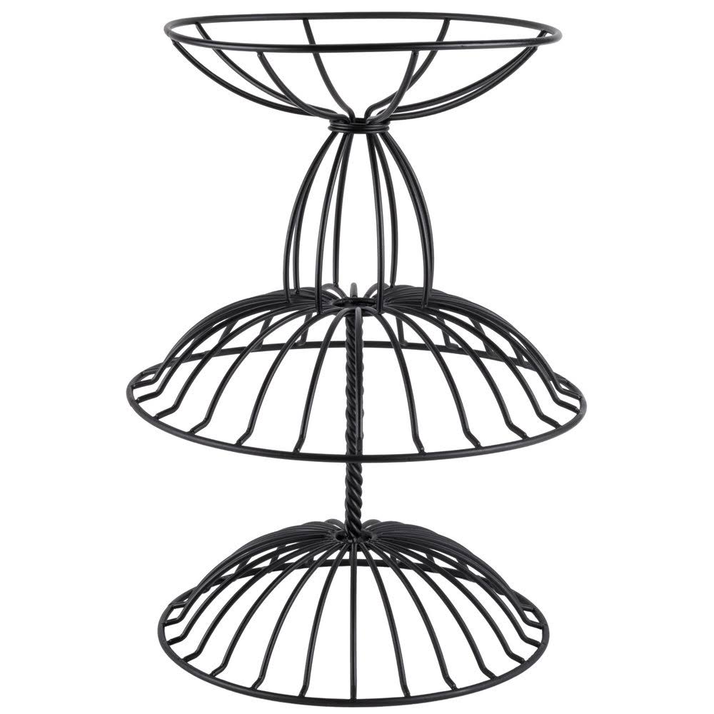 Two Tier Wrought Iron Food Baskets T6934
