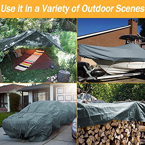 Blue 6 Mil Waterproof Poly Tarpaulin with Reinforced Edges Q152