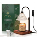 Gold Dimmable Height Adjustable Candle Warmer Lamp with 2 Bulbs and Timer I612