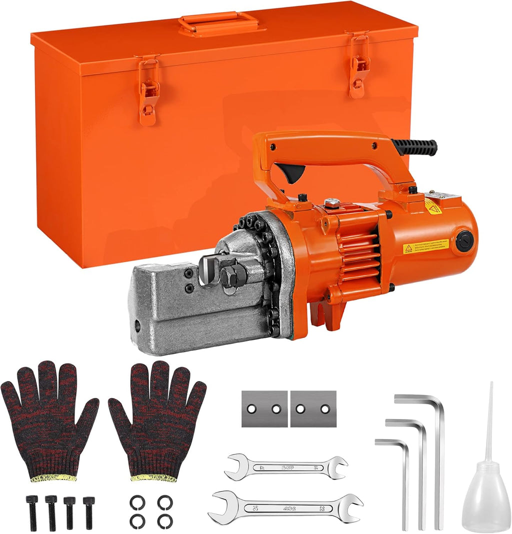 Electric Hydraulic Rebar Cutter, 1350W, Cutting up to 7/8 Inch 4-22mm #7 Rebar, with Replaceable Jaw Blades (AC 110V) W7332