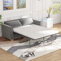 Velvet Sleeper Sofa Bed Queen Light Grey Q1968
