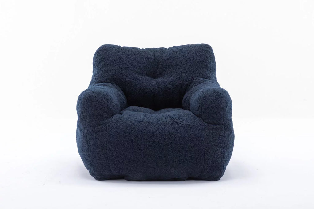 Soft Teddy Fabric Bean Bag Chair 39.4*39.4*27.6 Inches E346