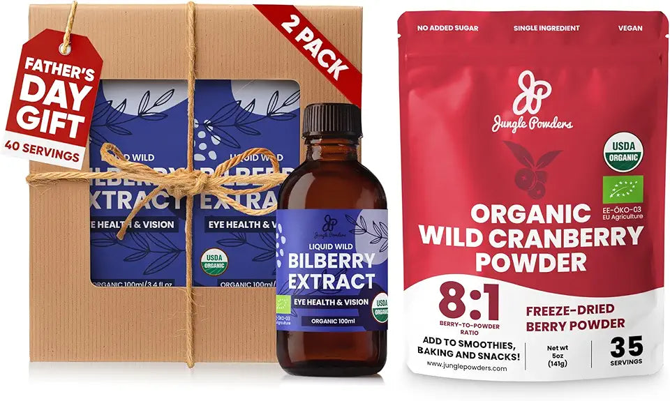 USDA Organic Wild Bilberry Liquid Extract and Wild Cranberry Powder Z7412