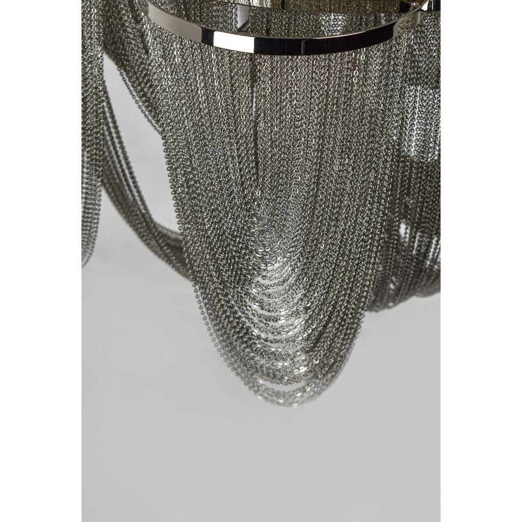 Polished Nickel 6-Light Flush Mount F997334