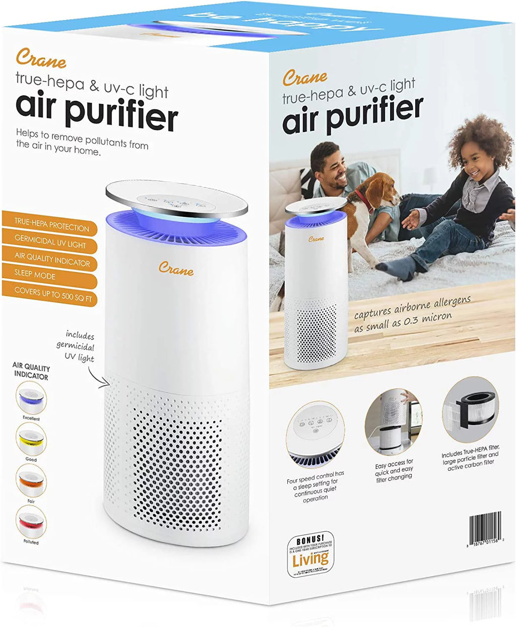 Air Purifier with True HEPA Filter J747