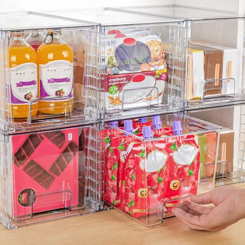 4 Pack Large Stackable Acrylic Storage Drawers L893
