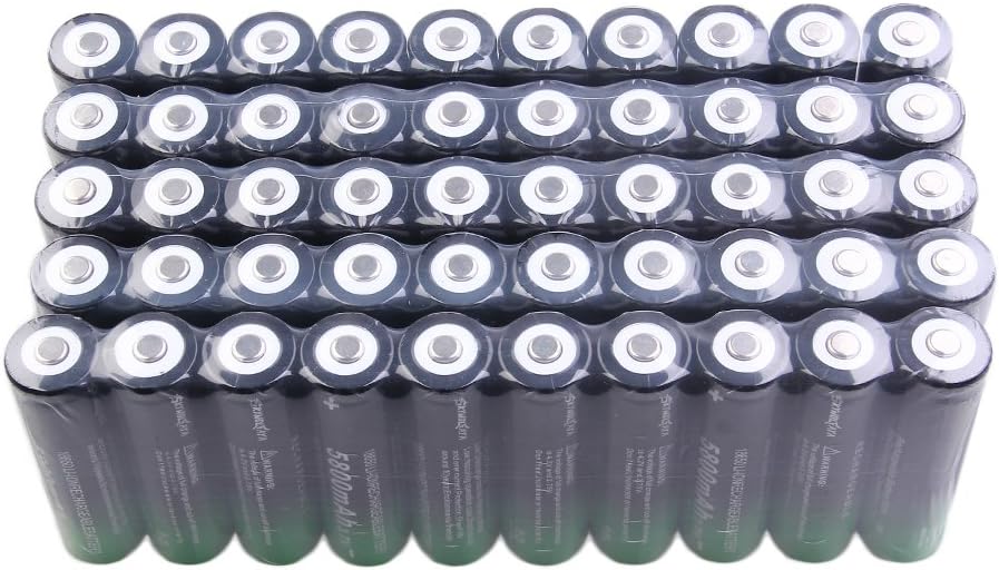 50 Pack 18650 Rechargeable 5800mAh 20A 3.7V Button Top Batteries K72458