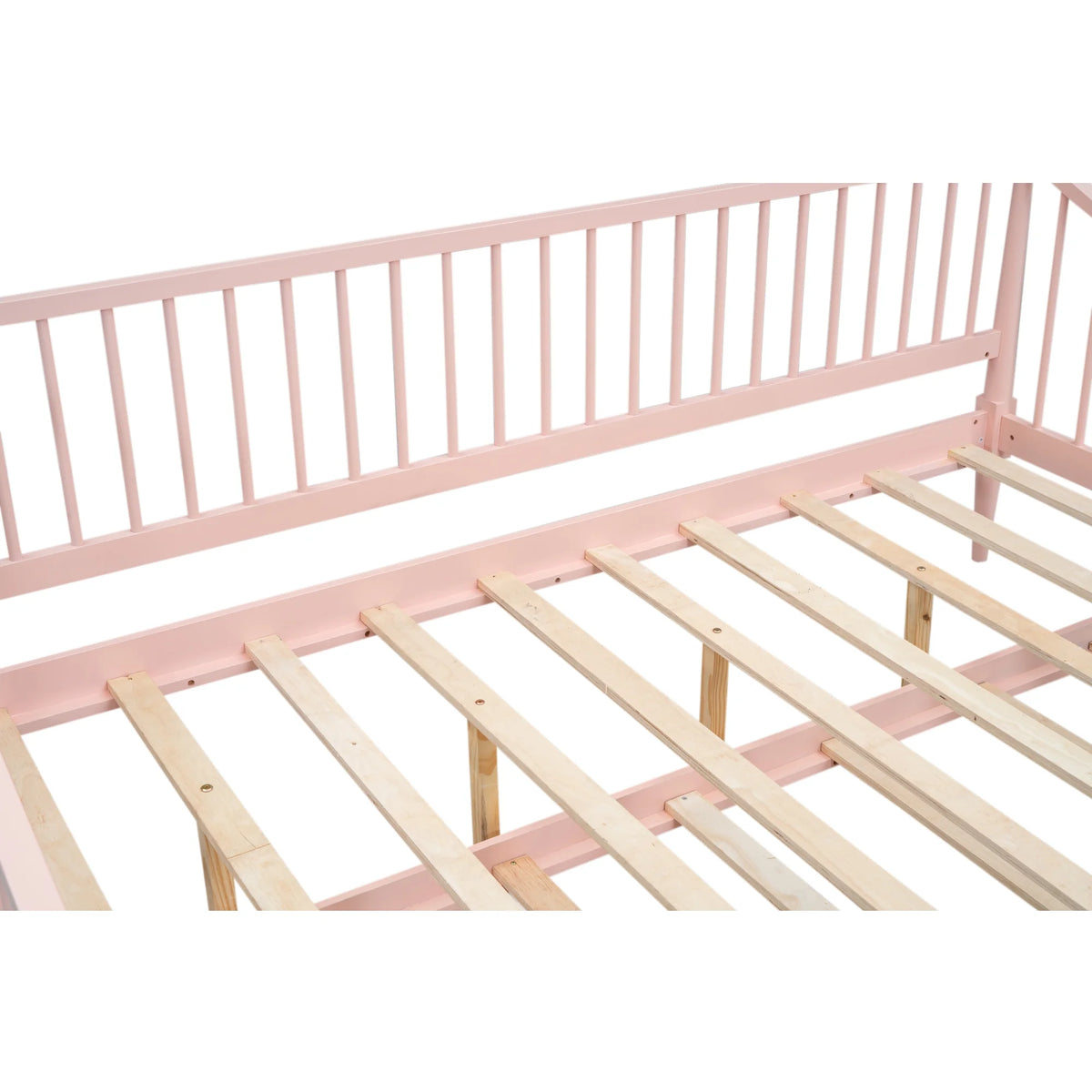Pink Full Size Wood Daybed with Twin Trundle S845820