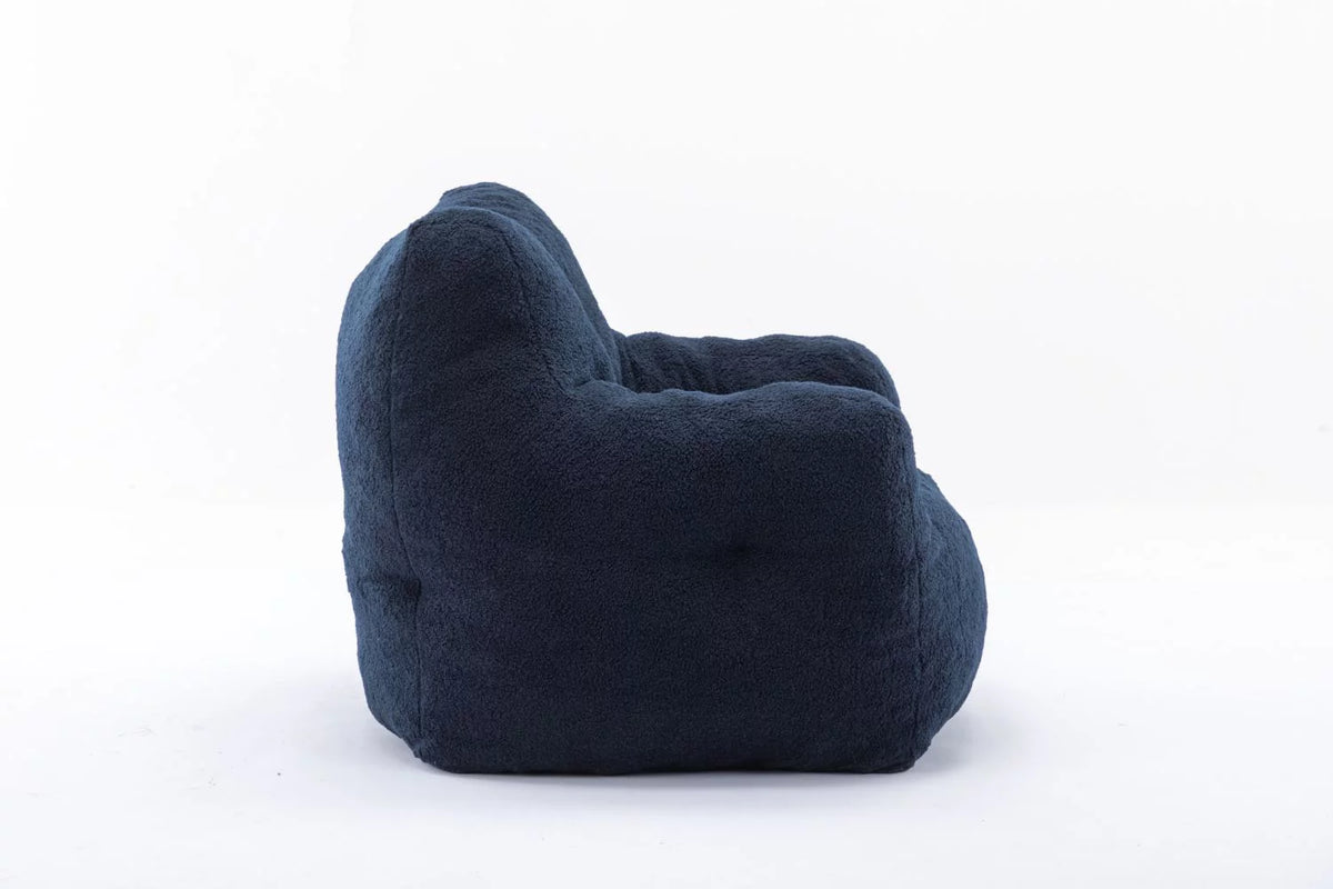 Soft Teddy Fabric Bean Bag Chair 39.4*39.4*27.6 Inches E346