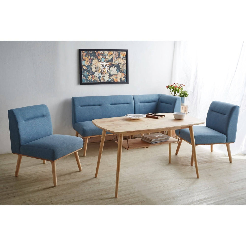Mid Century All Wood Sectional 1 Seater Sofa D462