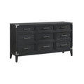 Black 9 Drawer Transitional Wood Dresser J410885