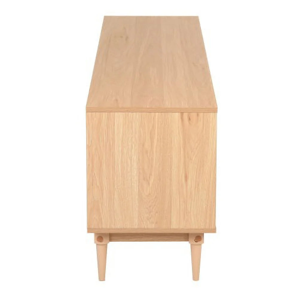 64" TV Stand with Rattan Storage Drawers S841399