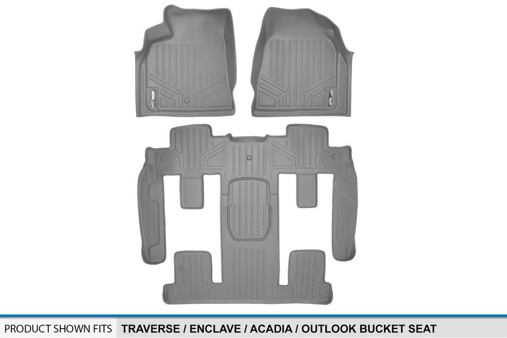 Grey 3 Row Floor Mats Liner Set M595