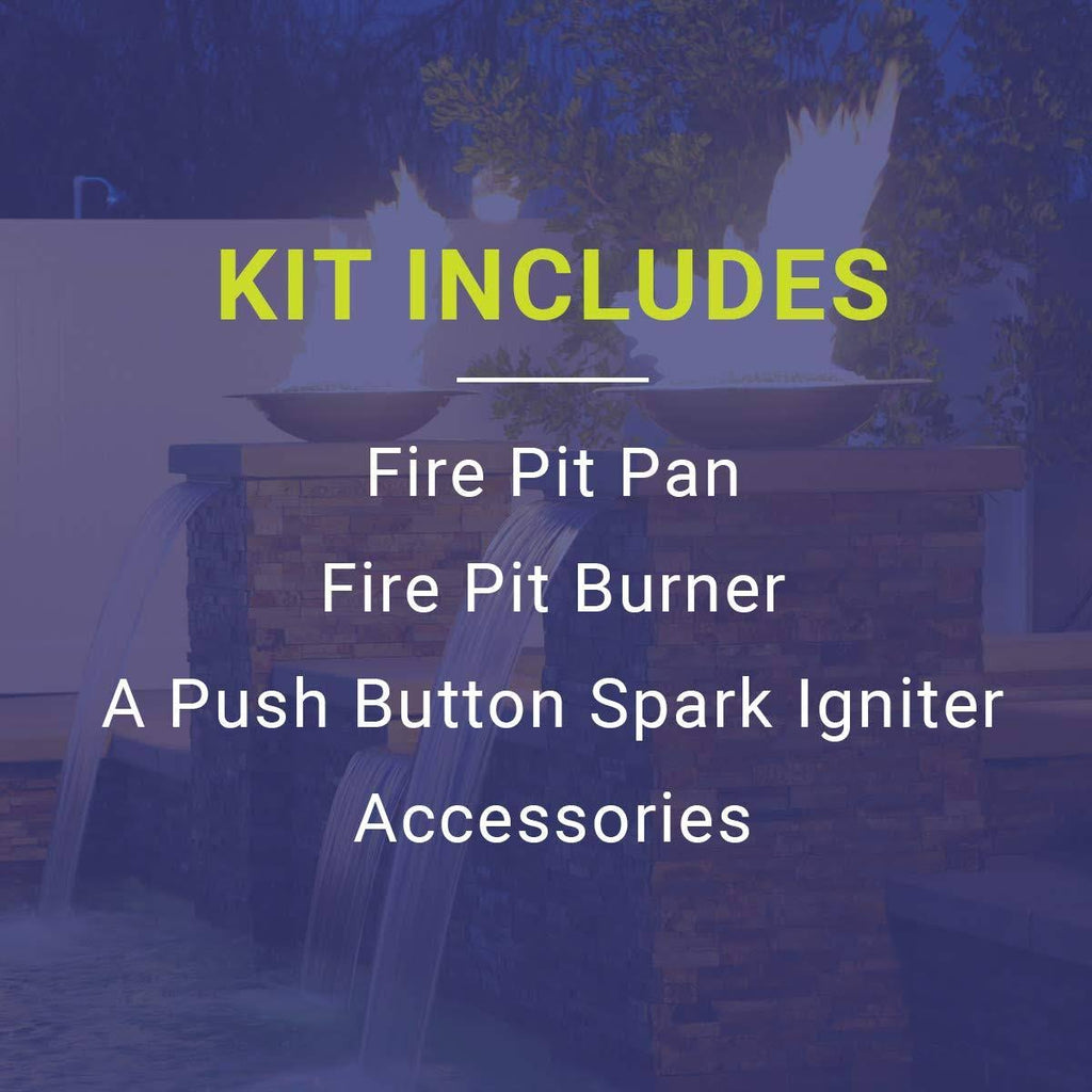 24x22 Round Stainless Steel Flat Pan with Spark Ignition Kit Natural Gas Z97681