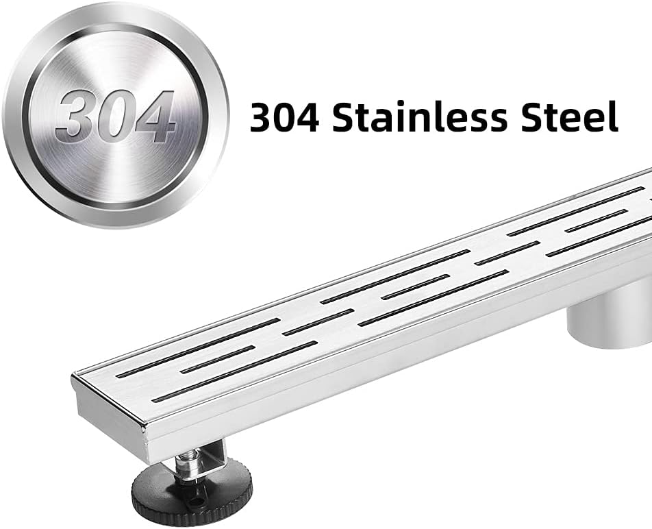 24 inch Linear Shower Drain Brushed 304 Stainless Steel G615