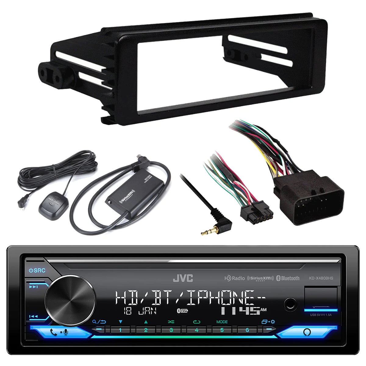 Single DIN Bluetooth Car Audio Receiver X79024
