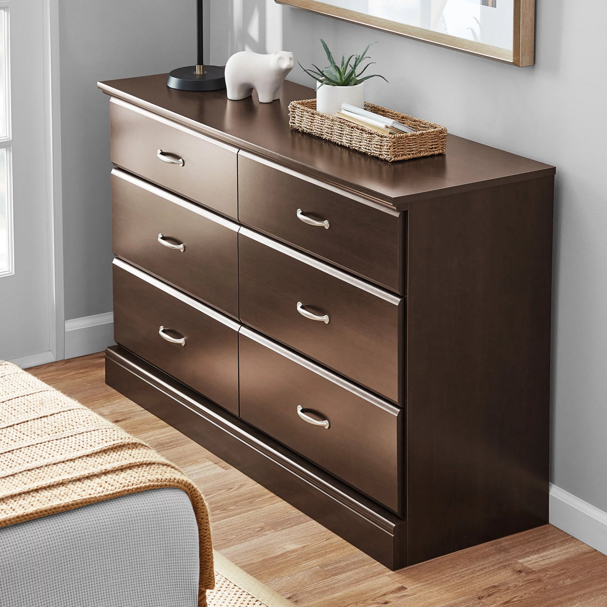 6 Drawer Espresso Dresser P582