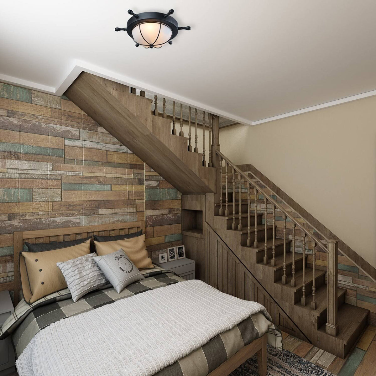 Nautical Flush Mount Ceiling Light H6128