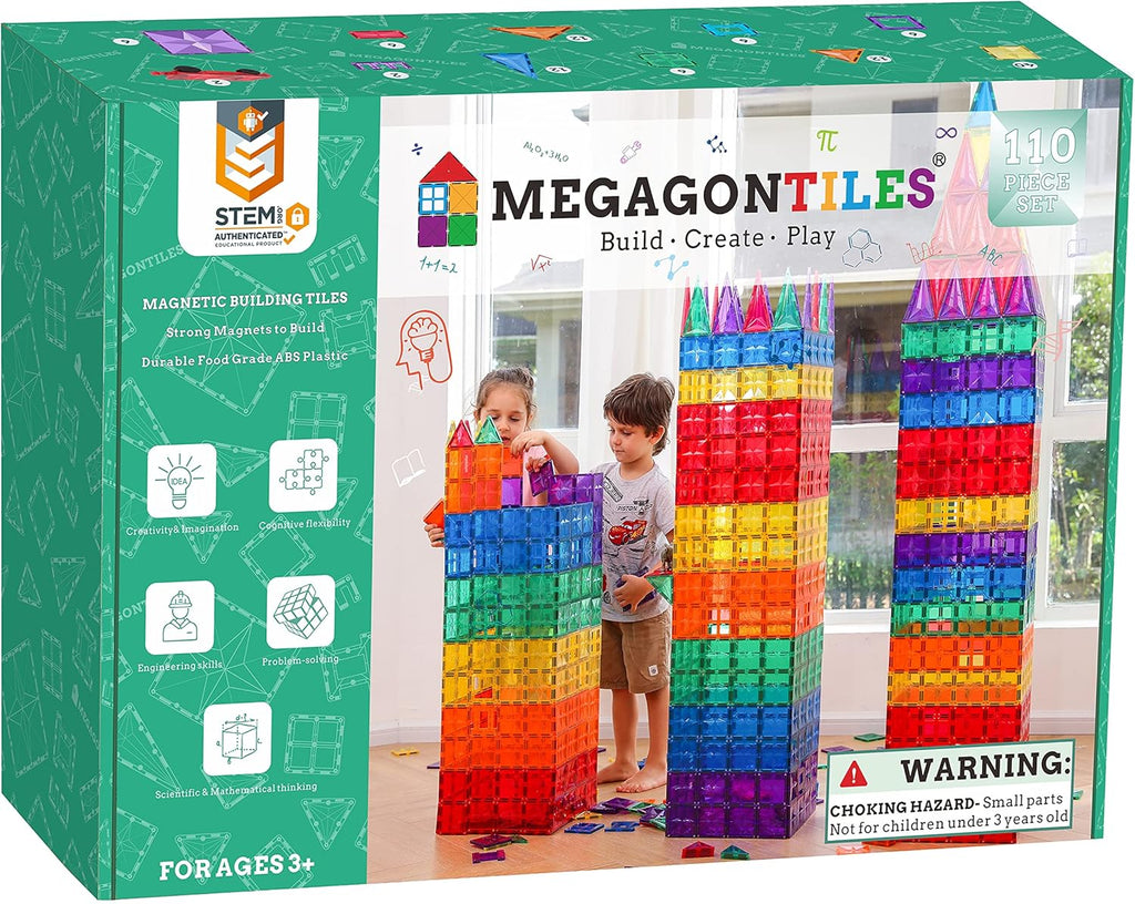 110PCS Magnetic Building Blocks with Storage Bag E379520