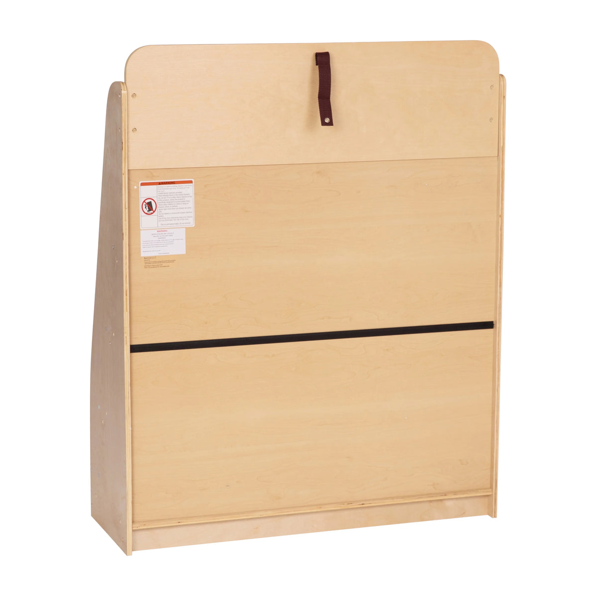 Natural Wood Book Storage Shelf with 4 Storage Slats E12454