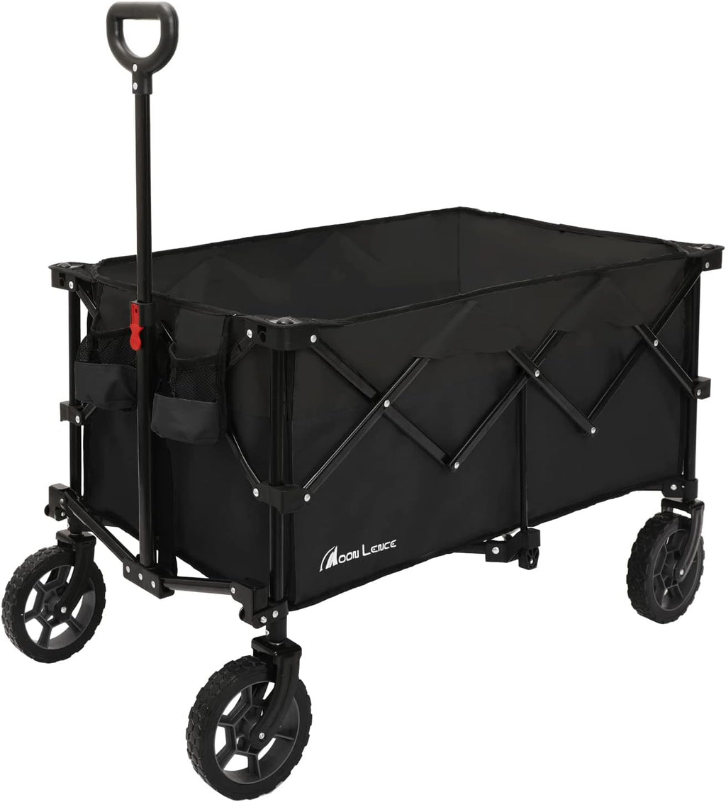 Collapsible Wagon Cart Heavy Duty Folding Portable Hand Cart with Universal Wheels W949181