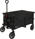 Collapsible Wagon Cart Heavy Duty Folding Portable Hand Cart with Universal Wheels W949181