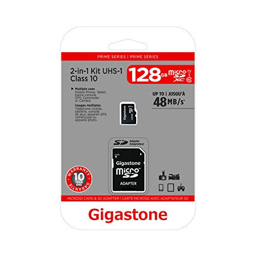 128GB microSDHC Card with SD Adapter J652720