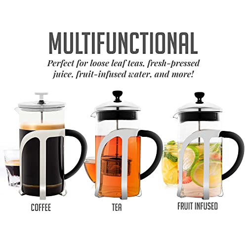 34oz Heat Resistant Borosilicate Glass French Press Coffee Maker D8261