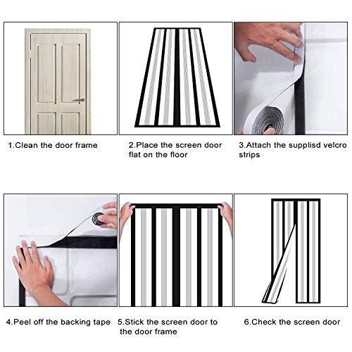 Insulated Magnetic Thermal Door Curtain, Black, Fits Doors up to 36" x 82" C989