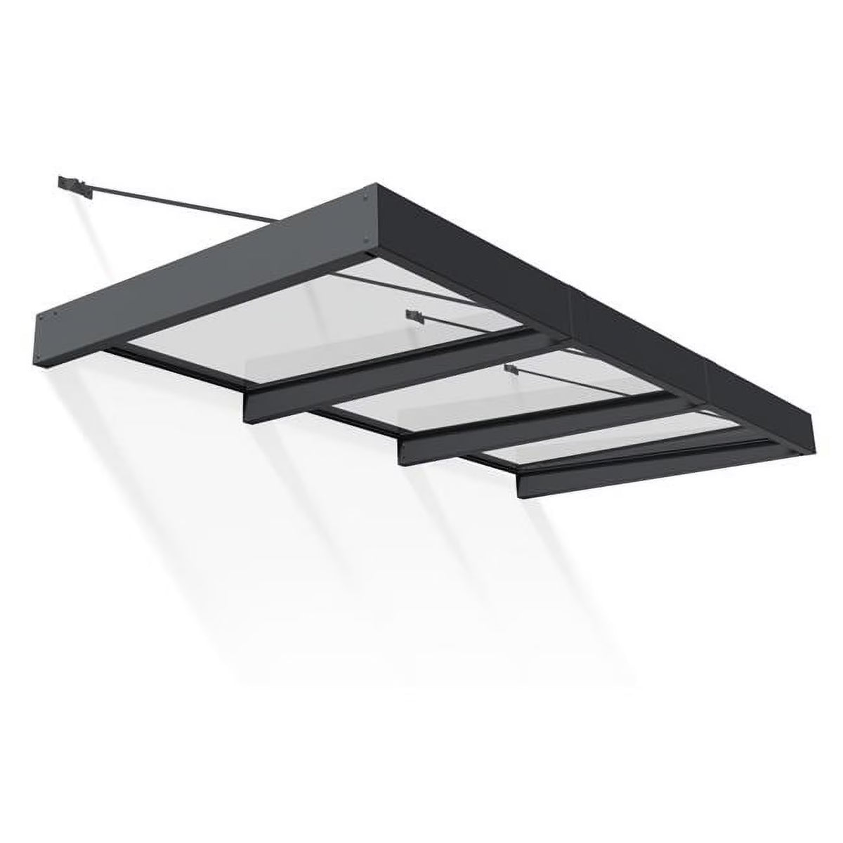 9 x 5 ft. Gray & Clear Awning M41026