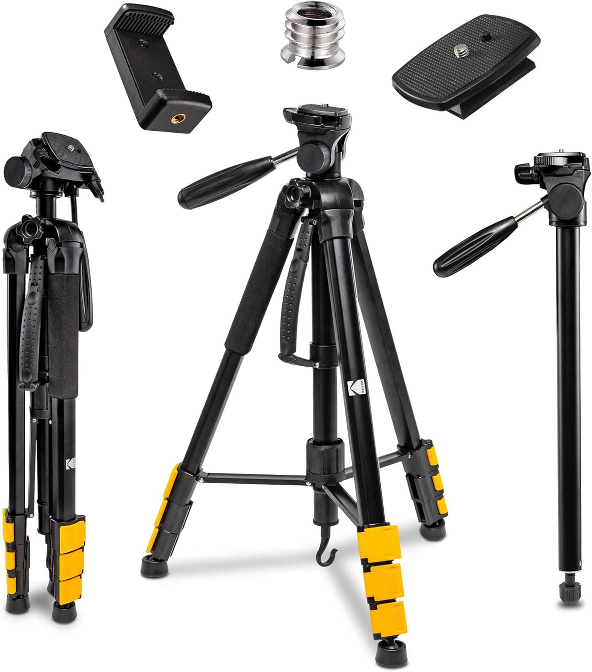 2-in-1 Aluminum Tripod & Monopod with Quick-Release Plates O991